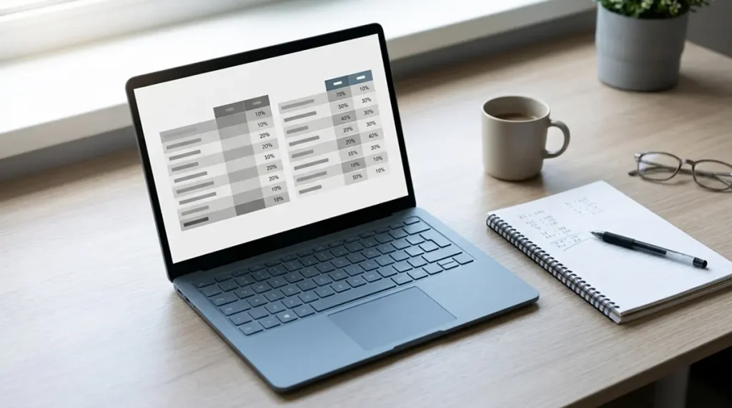 Vergleich von Wettquoten verschiedener Anbieter auf einem Laptop-Bildschirm